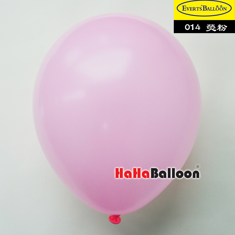圆形气球12寸标准荧粉/粉红色100个/包