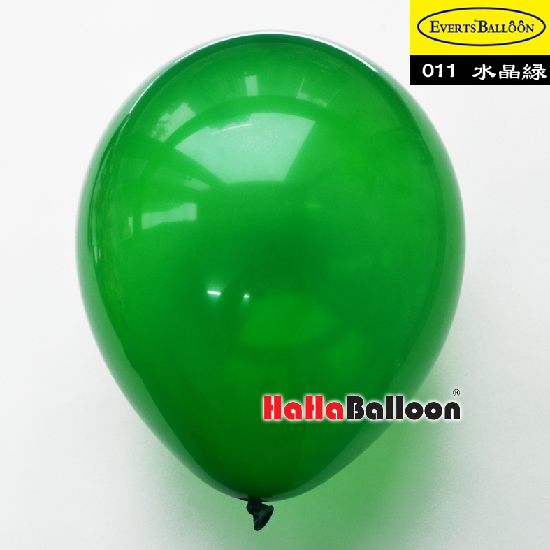 圆形气球10寸水晶绿色100个/包