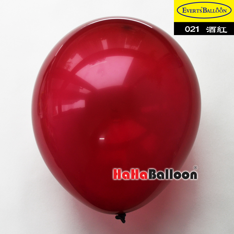 圆形气球5寸水晶酒红色100个/包