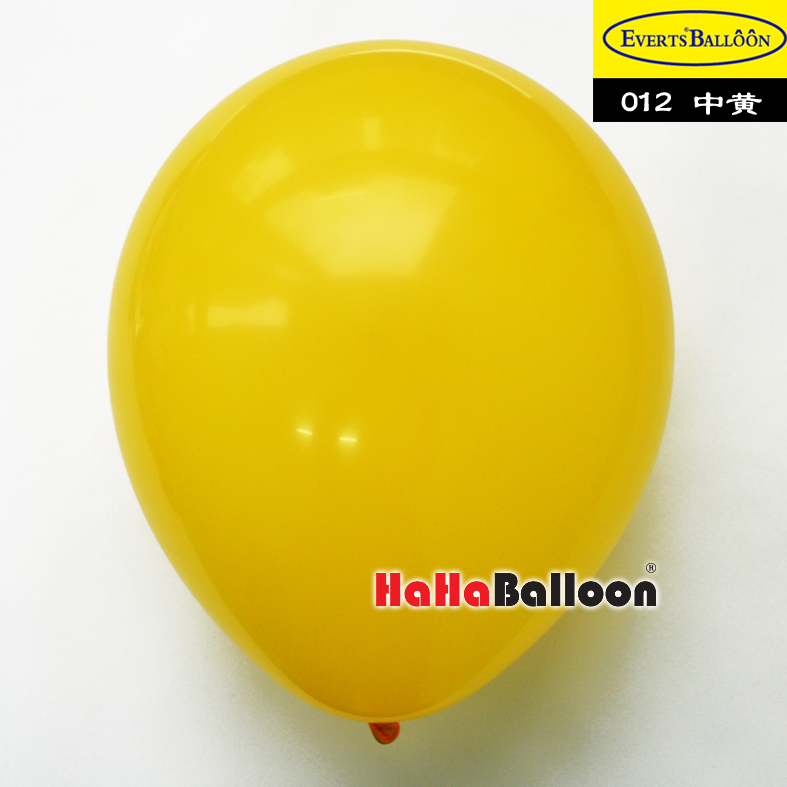 圆形气球12寸标准中黄/柠檬黄色100个/包