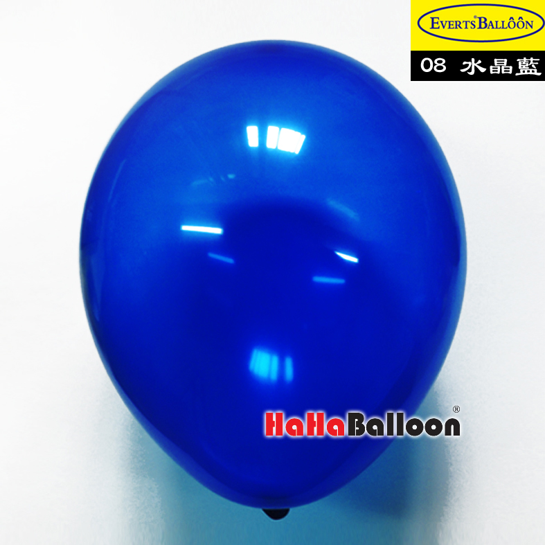 圆形气球10寸水晶蓝色100个/包
