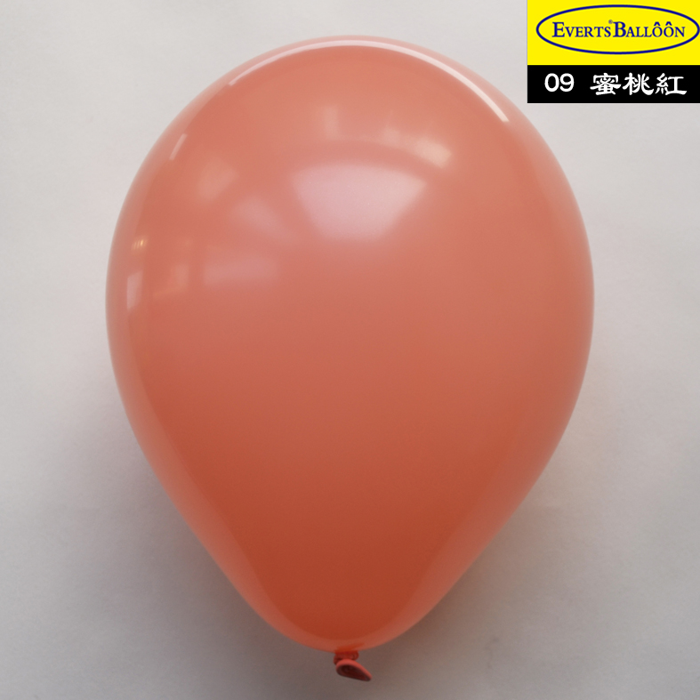 圆形气球12寸标准蜜桃红色100个/包