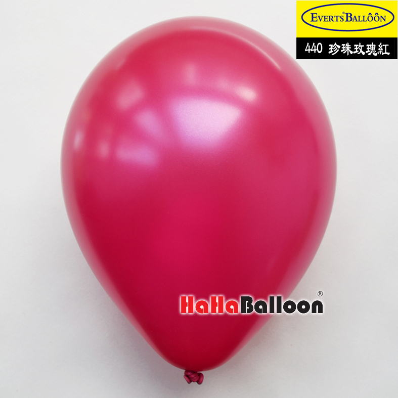 圆形气球12寸珠光玫红色100个/包