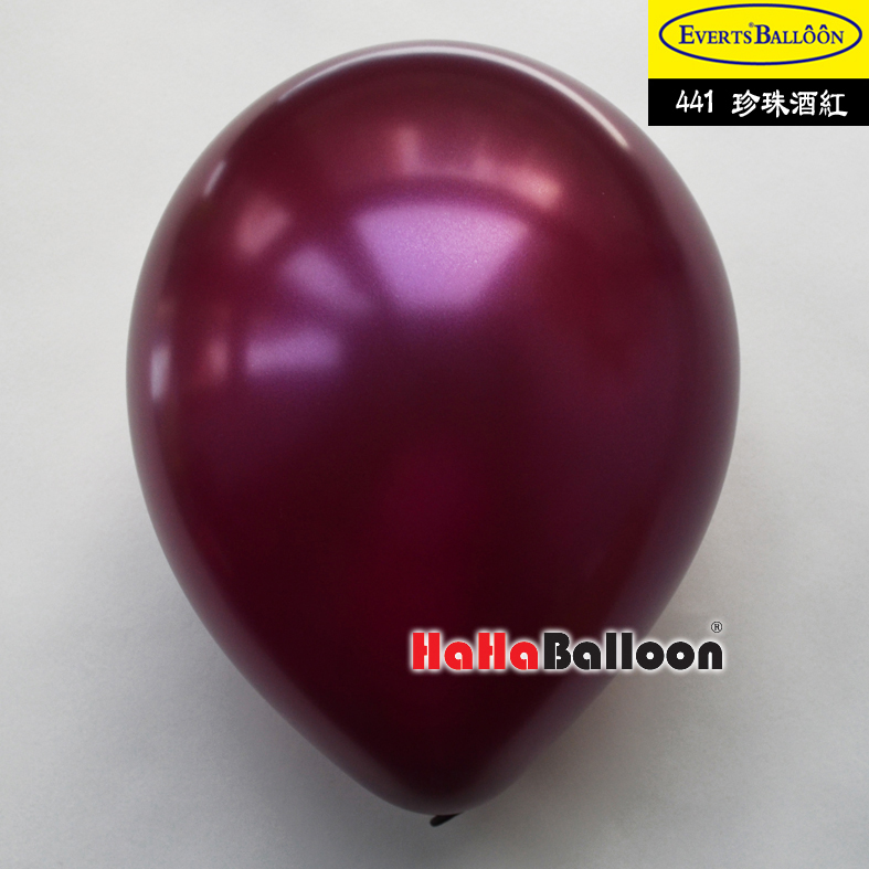 圆形气球10寸珠光酒红色100个/包