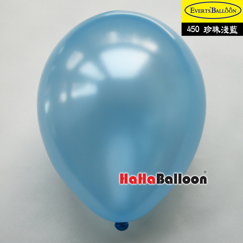 圆形气球5寸珠光浅蓝色100个/包