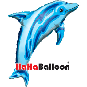 美国Anagram铝箔铝膜气球大号蓝色海豚