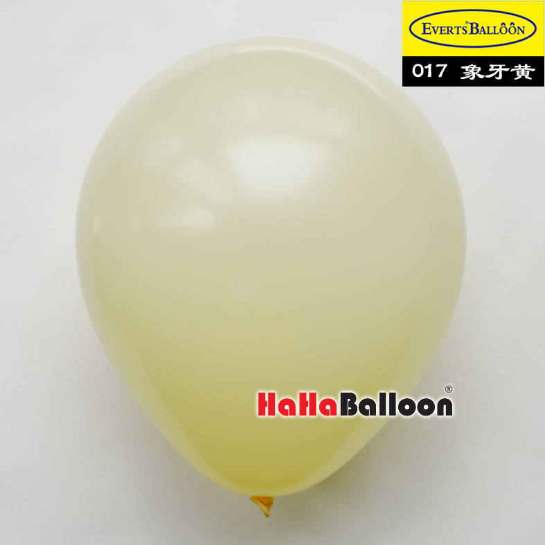圆形气球10寸标准象牙黄色100个/包