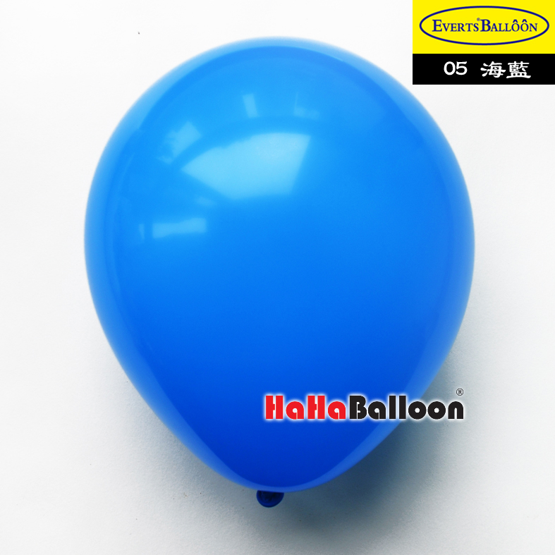 圆形气球10寸标准海蓝色100个/包