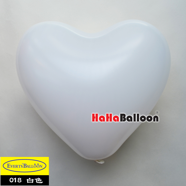 爱心形气球5寸标准白色100个/包