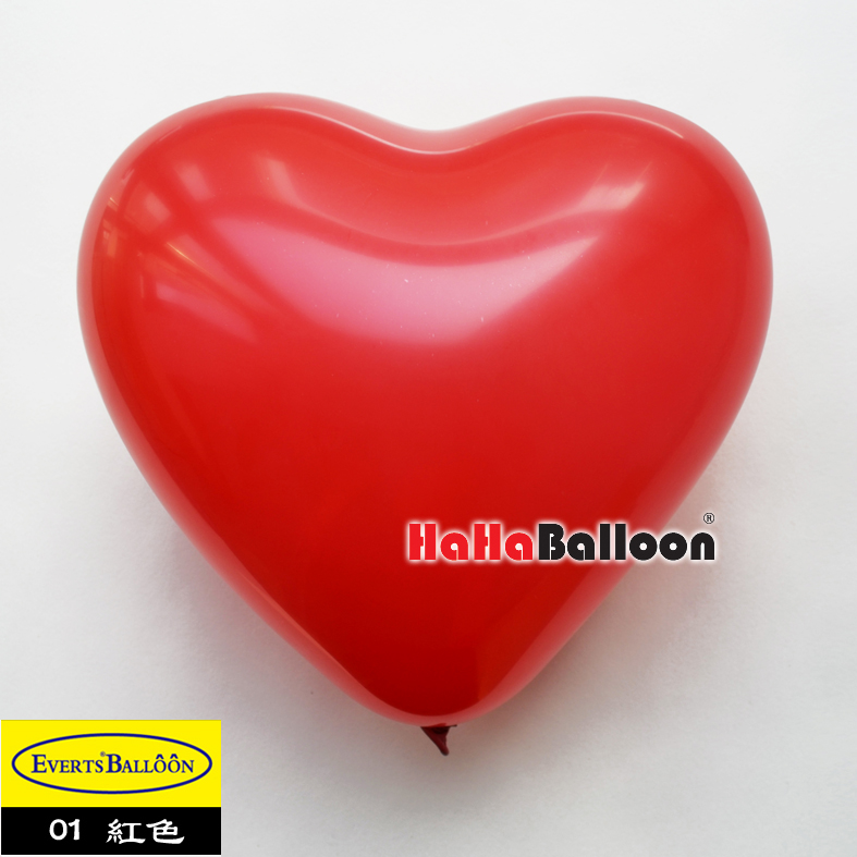 爱心形气球5寸标准红色100个/包