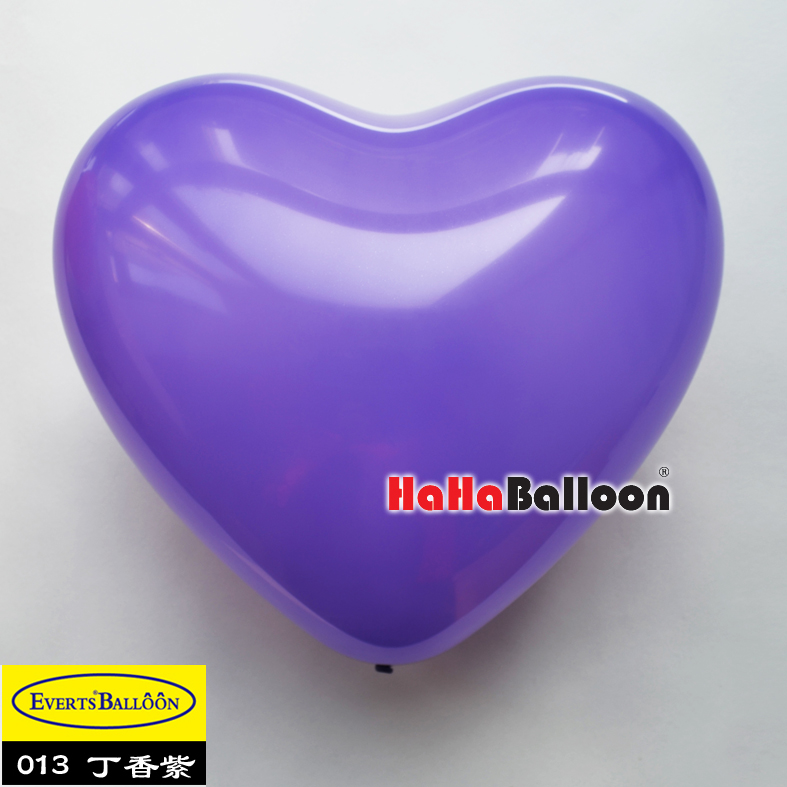 爱心形气球12寸标准丁香紫色100个/包