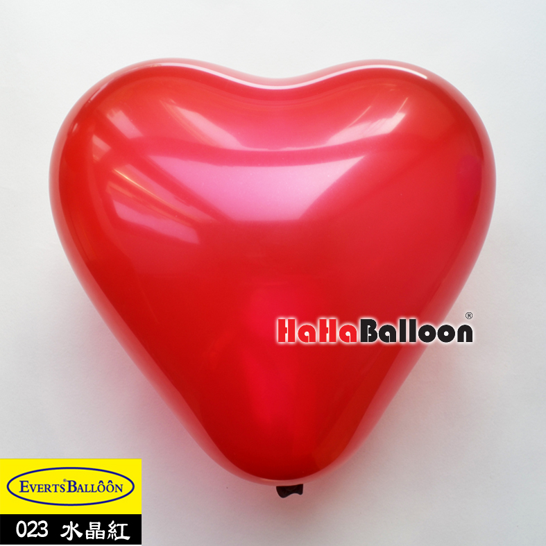 爱心形气球5寸水晶红色100个/包