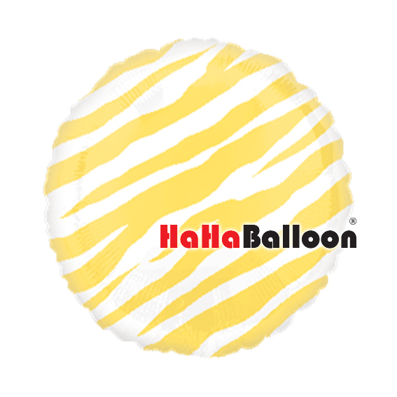 美国Anagram进口铝箔铝膜气球18寸黄色斑马纹