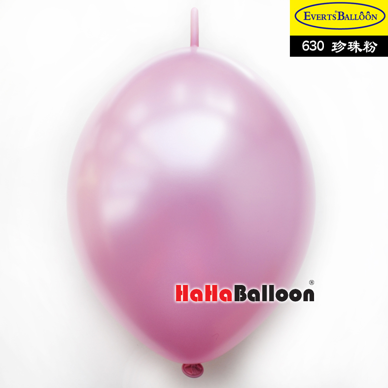 针尾巴气球12寸珠光粉色100个/包