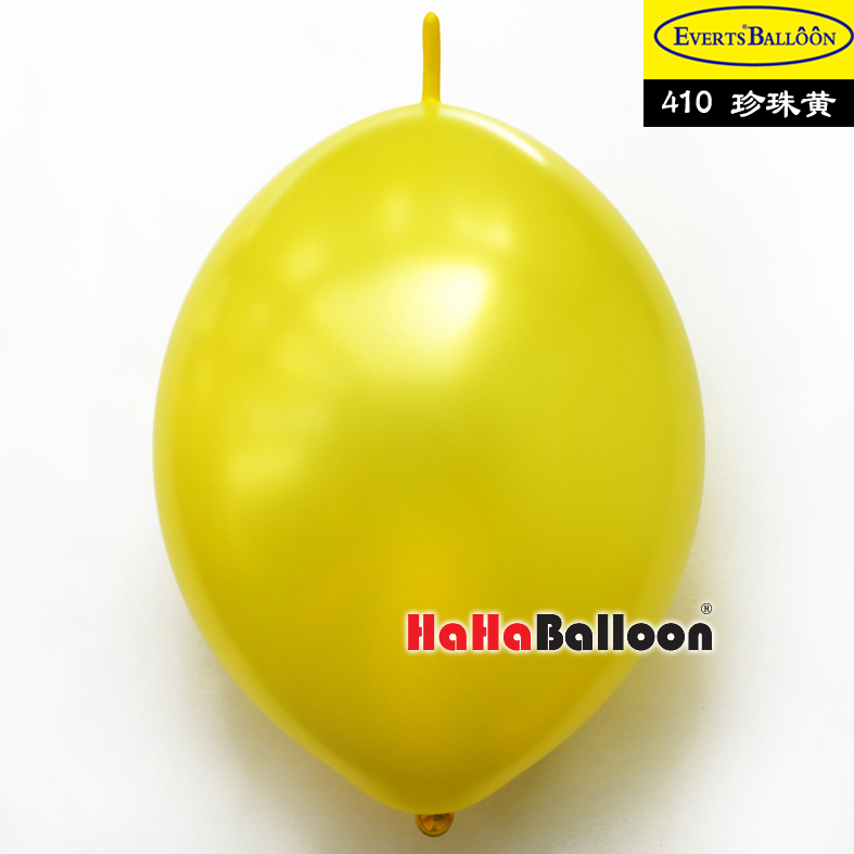 针尾巴气球12寸珠光黄色100个/包