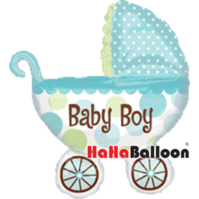 美国Anagram进口铝箔铝膜气球大号婴儿车蓝色（男孩）