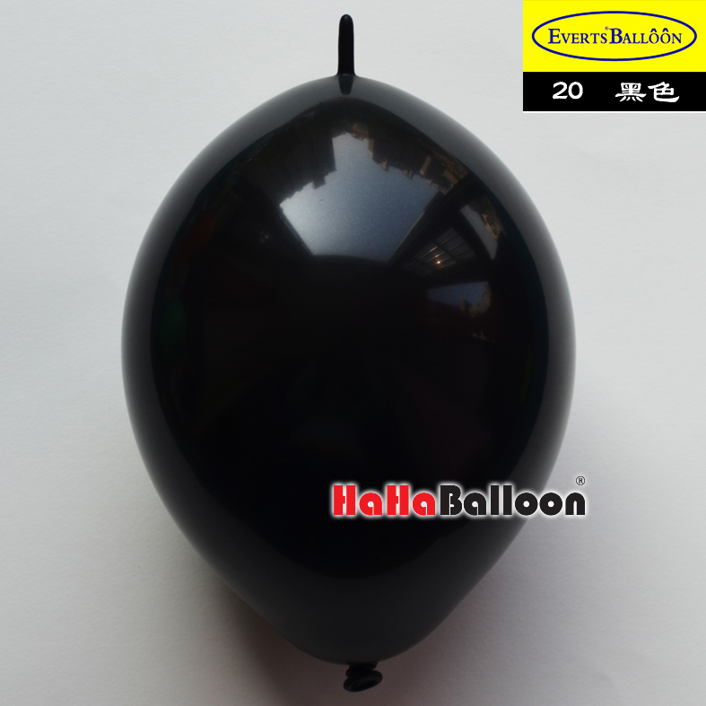 针尾巴气球6寸标准黑色100个/包