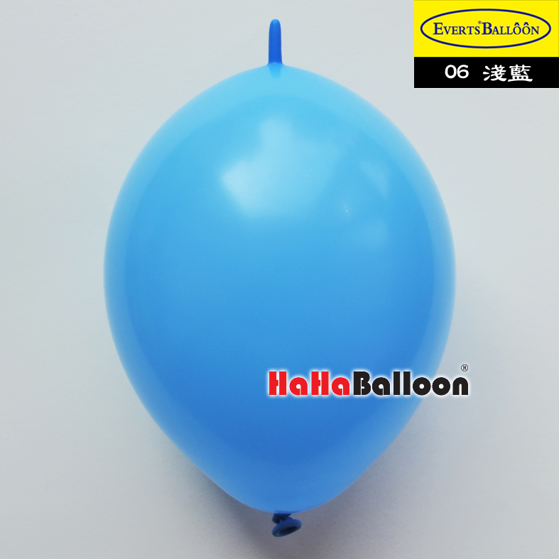 针尾巴气球6寸标准浅蓝色100个/包