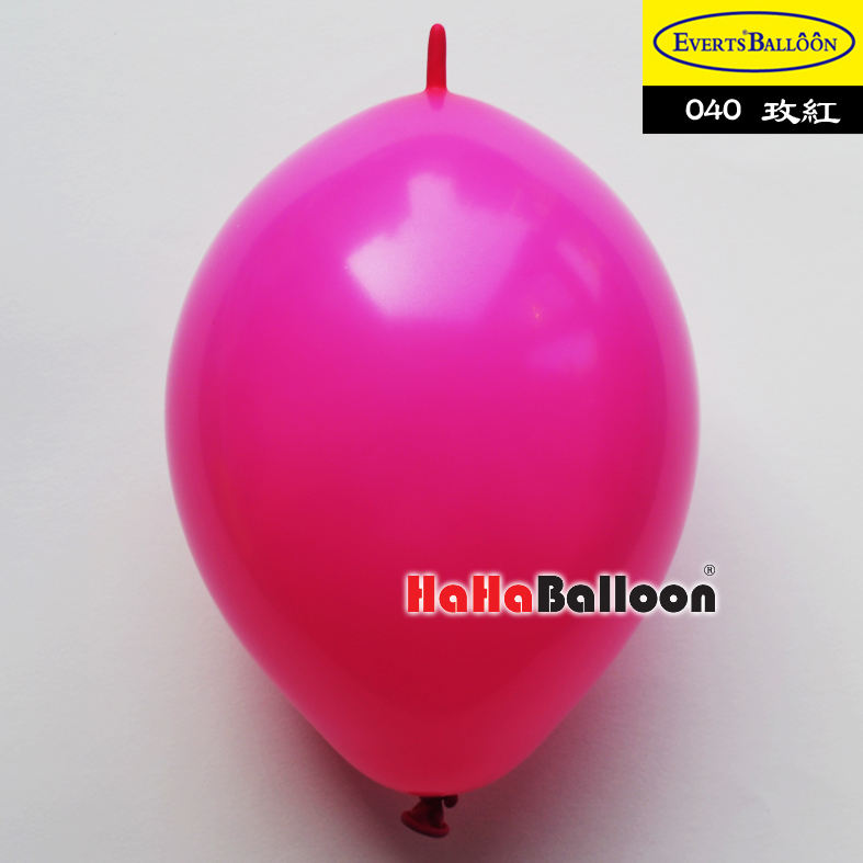 针尾巴气球6寸标准玫红色100个/包
