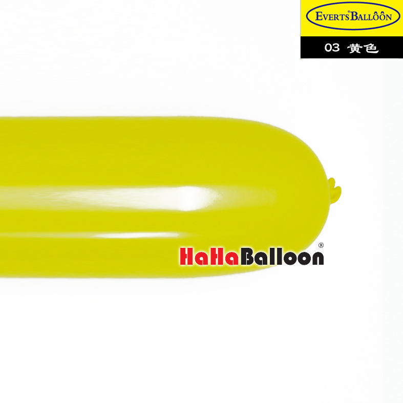 长条魔术气球360黄色100个/包