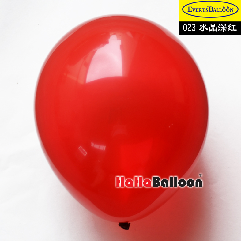 圆形气球10寸水晶红色100个/包