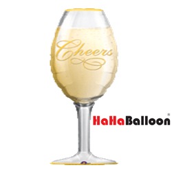 美国Anagram进口铝箔铝膜气球大号香槟酒杯
