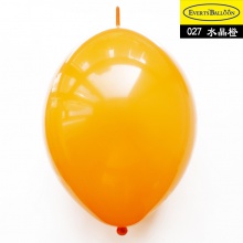 针尾巴气球12寸水晶橙色100个/包