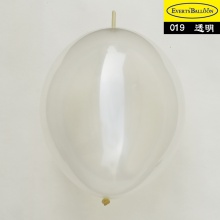 针尾巴气球12寸水晶透明色100个/包