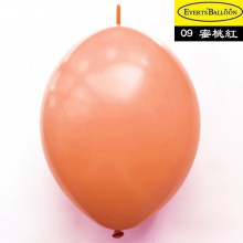 针尾巴气球12寸标准蜜桃红色100个/包