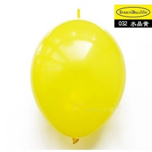 针尾巴气球12寸水晶黄色100个/包