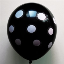 印花波点气球12寸印圆点标准黑色100个/包
