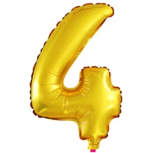 铝膜铝箔气球40寸大号金色数字4