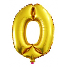 铝膜铝箔气球中号金色数字0