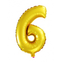 铝膜铝箔气球中号金色数字6