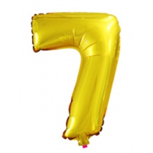 铝膜铝箔气球中号金色数字7