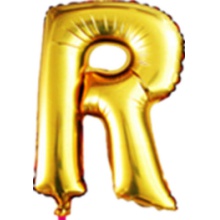 铝箔铝膜小号金色字母R