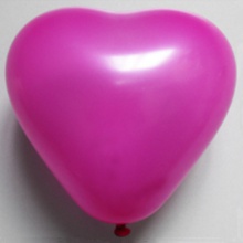 爱心形气球5寸标准玫红色100个/包