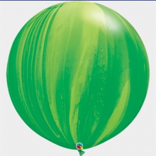 Q牌条纹玛瑙气球30寸绿色1个