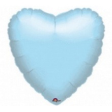 铝箔铝膜气球光版10寸爱心形浅蓝色