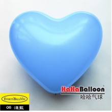 爱心形气球12寸标准浅蓝色100个/包