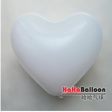 爱心形气球12寸标准白色100个/包