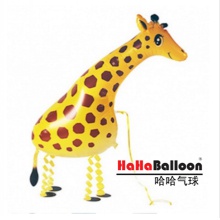 铝箔铝膜气球行走动物长颈鹿