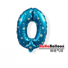 铝膜铝箔气球40寸大号蓝色数字0