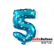 铝膜铝箔气球40寸大号蓝色数字5