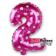 铝膜铝箔气球40寸大号粉色数字2