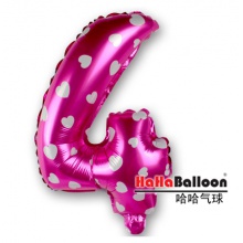 铝膜铝箔气球40寸大号粉色数字4