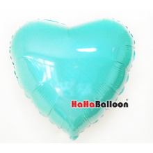 铝箔铝膜气球光版10寸爱心形薄荷绿色