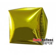 光版铝箔铝膜气球28寸4D方形正方体金色