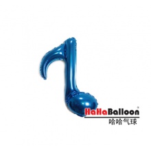 铝箔铝膜气球单音符玫蓝色