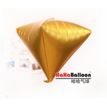光版铝箔铝膜气球24寸4D菱形锥形金色